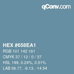 カラーコード: HEX #658EA1 | qconv.com