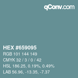 カラーコード: HEX #659095 | qconv.com