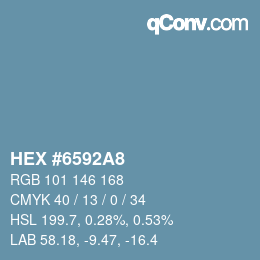 Color code: HEX #6592A8 | qconv.com