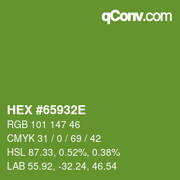 Código de color: HEX #65932E | qconv.com