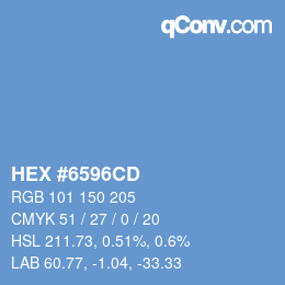 Color code: HEX #6596CD | qconv.com