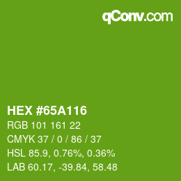 カラーコード: HEX #65A116 | qconv.com