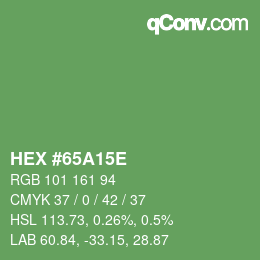 Farbcode: HEX #65A15E | qconv.com