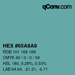 Color code: HEX #65A8A8 | qconv.com