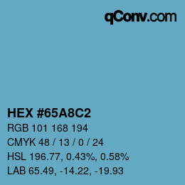 Color code: HEX #65A8C2 | qconv.com
