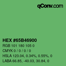 Color code: HEX #65B46900 | qconv.com