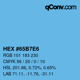Color code: HEX #65B7E6 | qconv.com