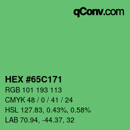 Color code: HEX #65C171 | qconv.com