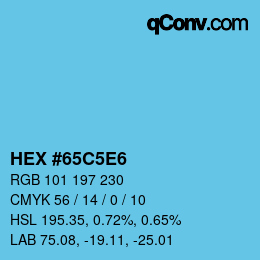 Color code: HEX #65C5E6 | qconv.com