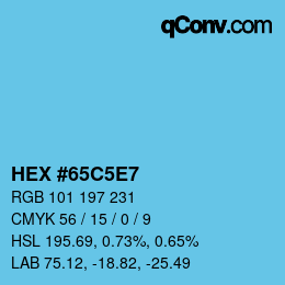 Color code: HEX #65C5E7 | qconv.com