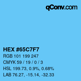 Color code: HEX #65C7F7 | qconv.com