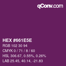 Código de color: HEX #661E5E | qconv.com