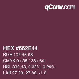 Color code: HEX #662E44 | qconv.com