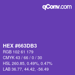 Color code: HEX #663DB3 | qconv.com