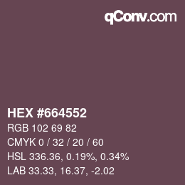 Color code: HEX #664552 | qconv.com