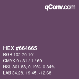 Color code: HEX #664665 | qconv.com