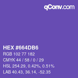 Código de color: HEX #664DB6 | qconv.com
