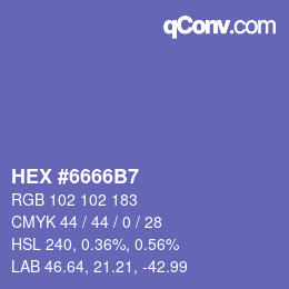 Color code: HEX #6666B7 | qconv.com