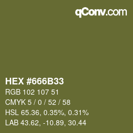 Color code: HEX #666B33 | qconv.com