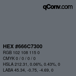 Color code: HEX #666C7300 | qconv.com