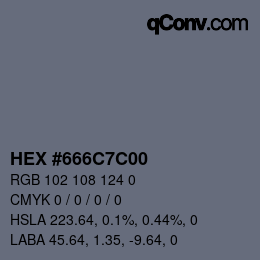 Color code: HEX #666C7C00 | qconv.com