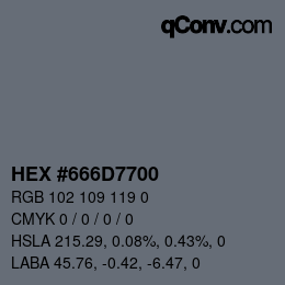 Color code: HEX #666D7700 | qconv.com