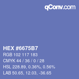 Color code: HEX #6675B7 | qconv.com