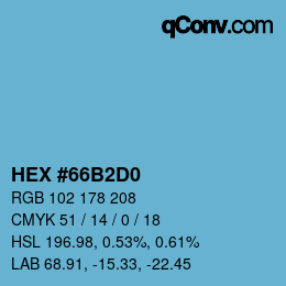 Color code: HEX #66B2D0 | qconv.com
