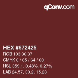 Color code: HEX #672425 | qconv.com