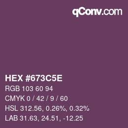 Código de color: HEX #673C5E | qconv.com