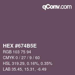 Código de color: HEX #674B5E | qconv.com