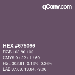 Color code: HEX #675066 | qconv.com