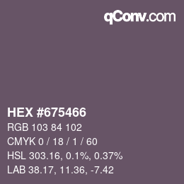 Color code: HEX #675466 | qconv.com