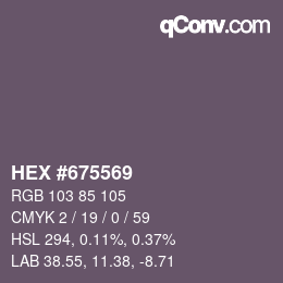 カラーコード: HEX #675569 | qconv.com