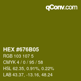 Color code: HEX #676B05 | qconv.com