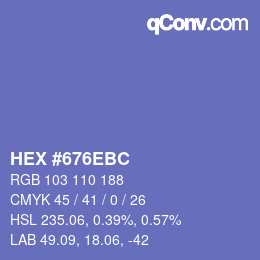 Código de color: HEX #676EBC | qconv.com