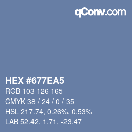 Color code: HEX #677EA5 | qconv.com