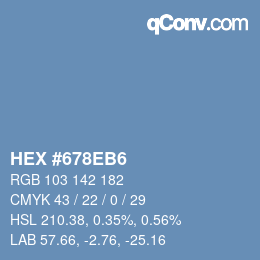 Color code: HEX #678EB6 | qconv.com