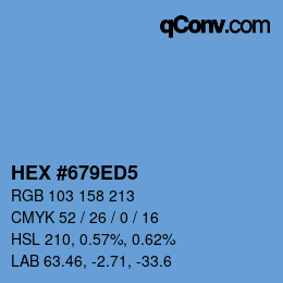 Color code: HEX #679ED5 | qconv.com