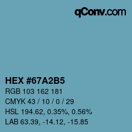 Color code: HEX #67A2B5 | qconv.com