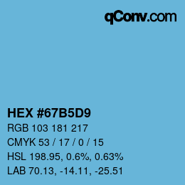 Color code: HEX #67B5D9 | qconv.com