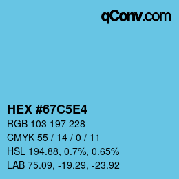 Color code: HEX #67C5E4 | qconv.com