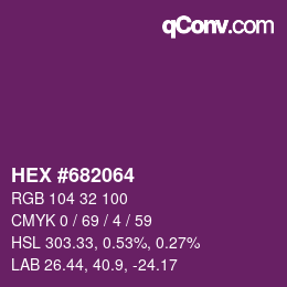 カラーコード: HEX #682064 | qconv.com