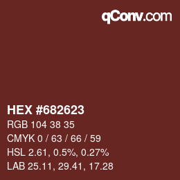 Color code: HEX #682623 | qconv.com