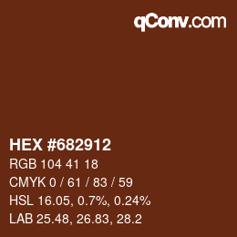 Color code: HEX #682912 | qconv.com