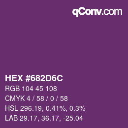 Código de color: HEX #682D6C | qconv.com