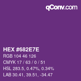 Color code: HEX #682E7E | qconv.com