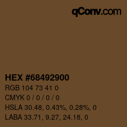 Código de color: HEX #68492900 | qconv.com