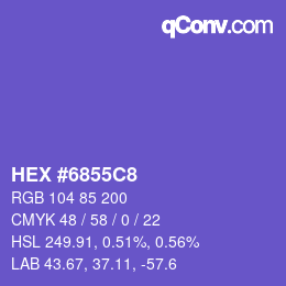 Color code: HEX #6855C8 | qconv.com