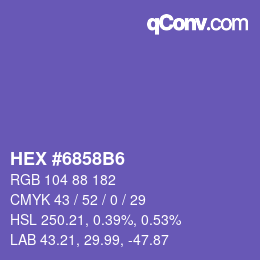 Color code: HEX #6858B6 | qconv.com